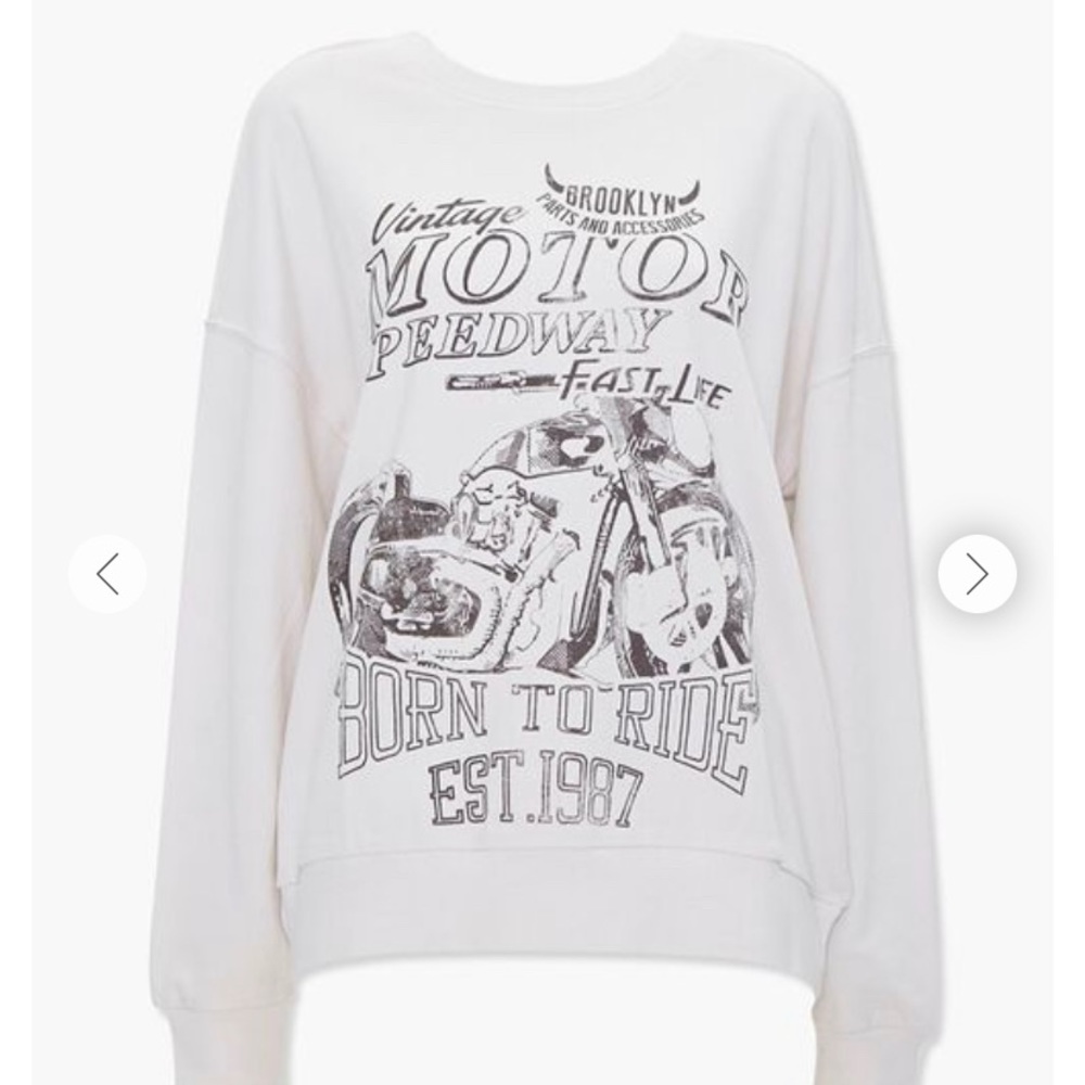 Forever 21 Born to Ride graphic pull over
